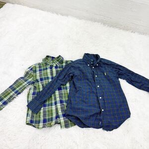 Ralph Lauren Plaid Long Sleeve Button Down Shirt Bundle